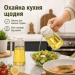 2-в-1 скляна пляшка-дозатор для олії з розпилювачем — Результат використання