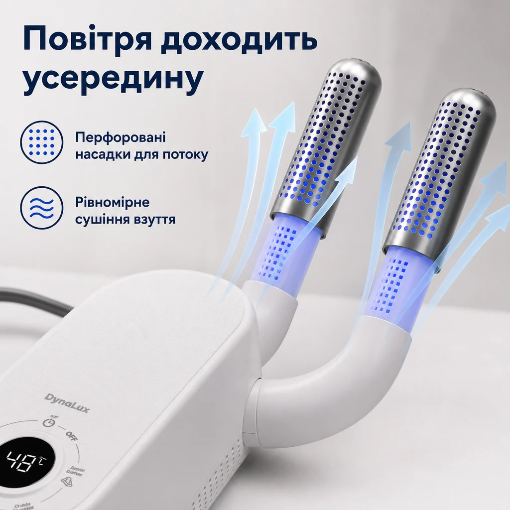 Електрична сушарка для взуття DynaLux ProCare — Деталі товару