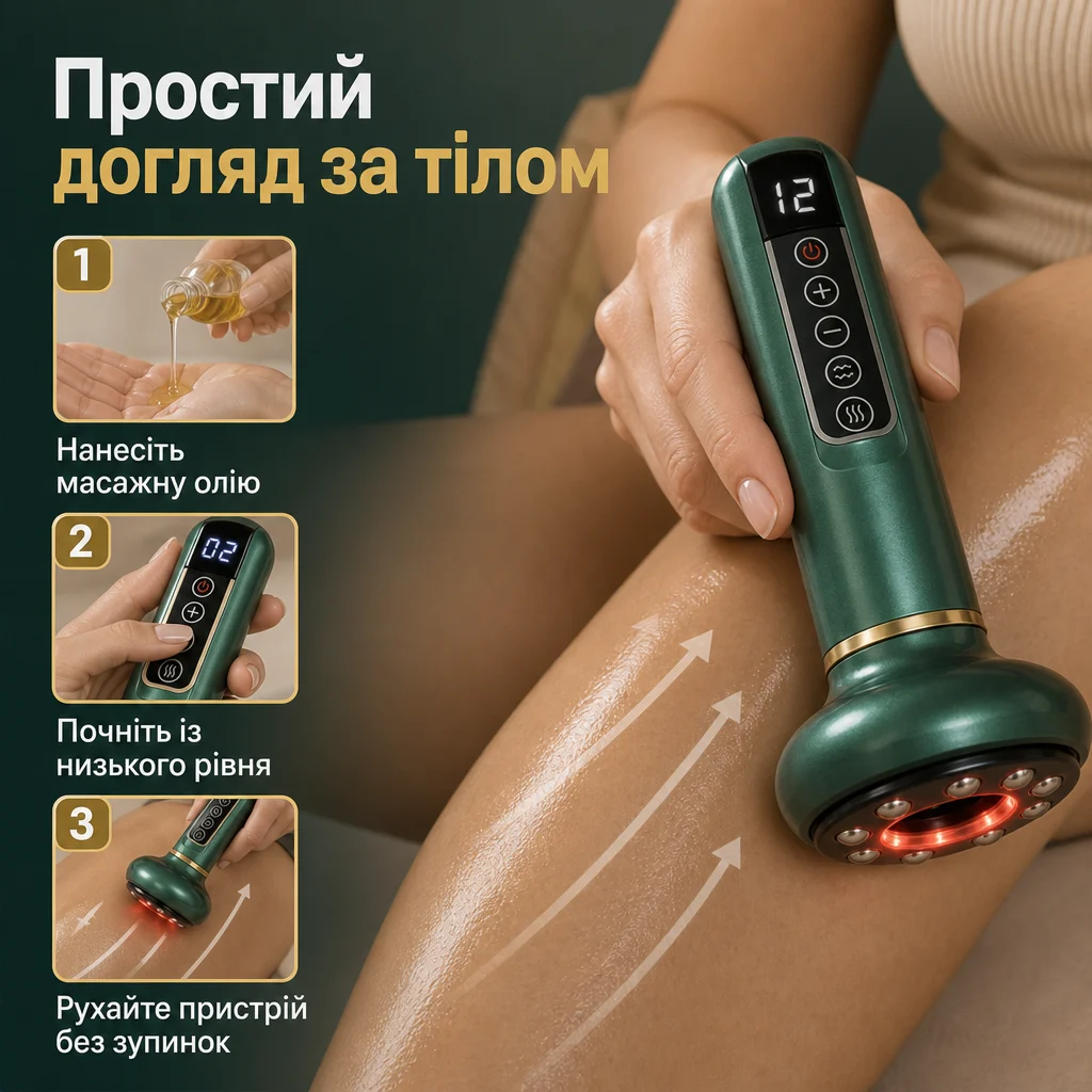 Вакуумний антицелюлітний масажер VAOVAC — Товар у використанні