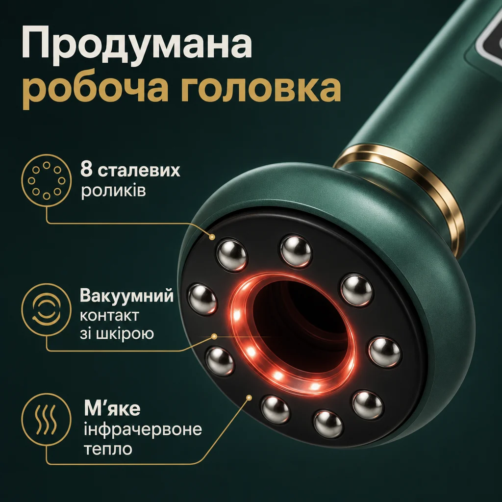 Вакуумний антицелюлітний масажер VAOVAC — Деталі товару