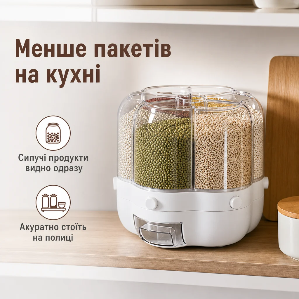 Поворотний органайзер для круп — зображення 3