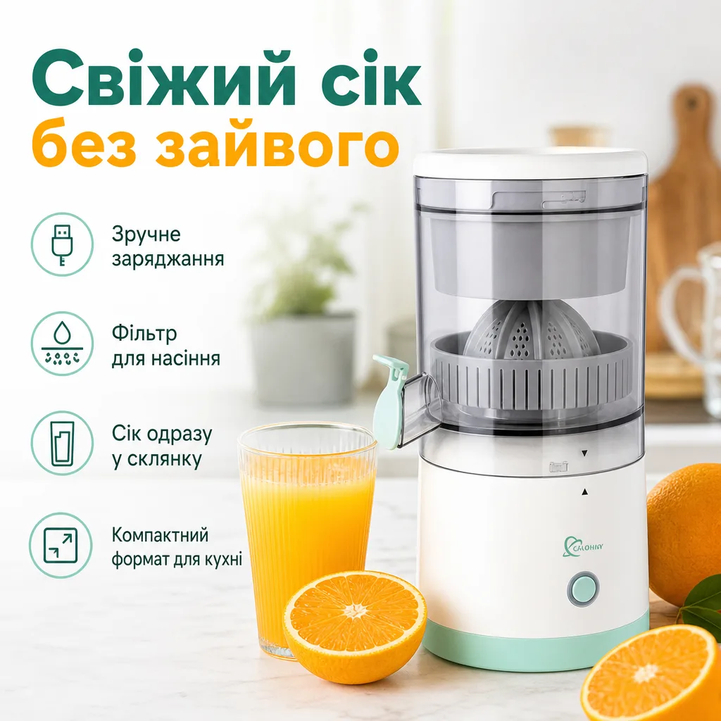 Електрична соковижималка для свіжого соку
