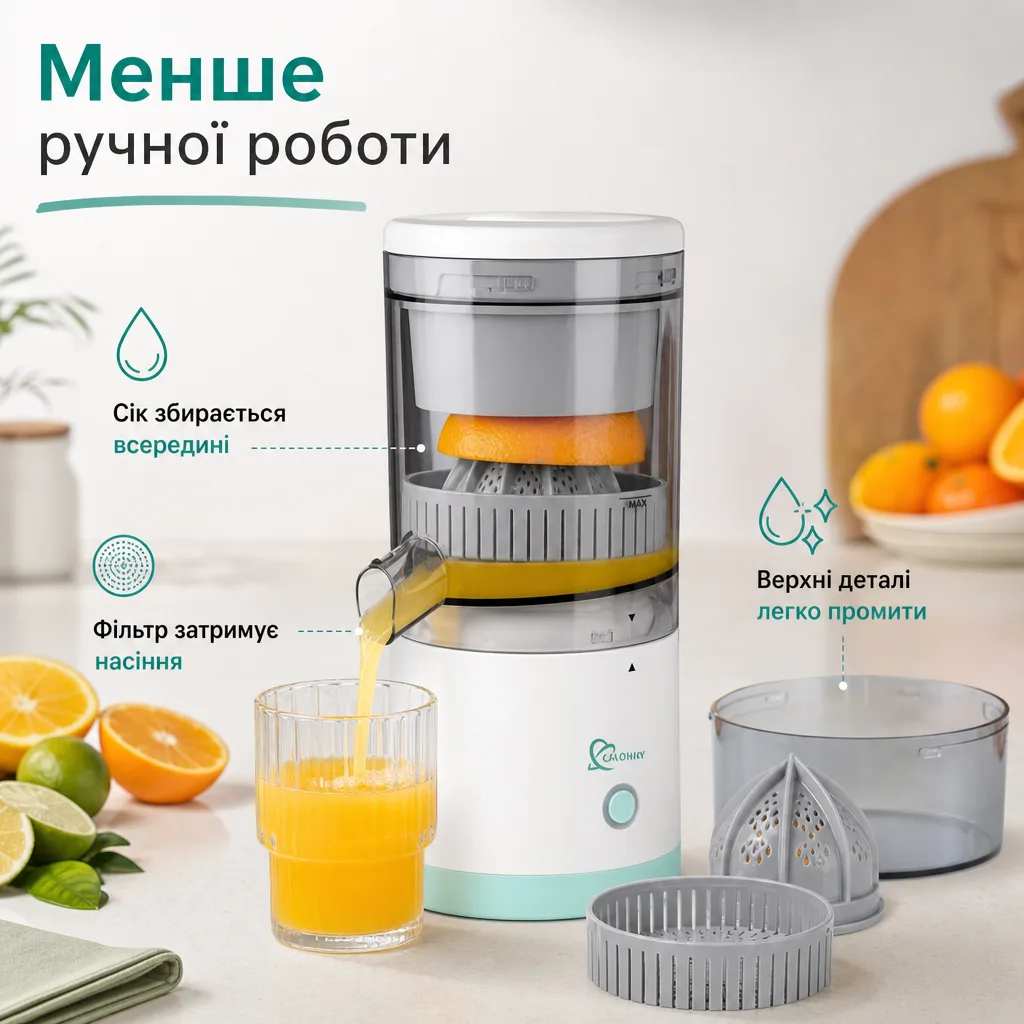 Електрична соковижималка для свіжого соку — зображення 3